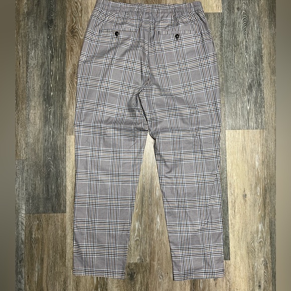Zara Plaid Size Large Trousers Blue, Brown and White - Picture 7 of 7